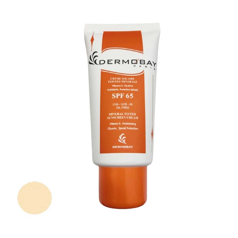 1 ضد آفتاب رنگی SPF65 لایت بژ درموبای 